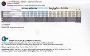 Taelerbusfahrplan Koenigalm zu Schliereralm